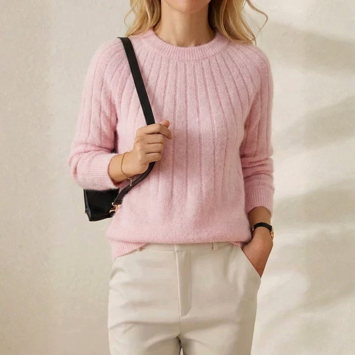 Luella | Ribbed Knit Crewneck Sweater