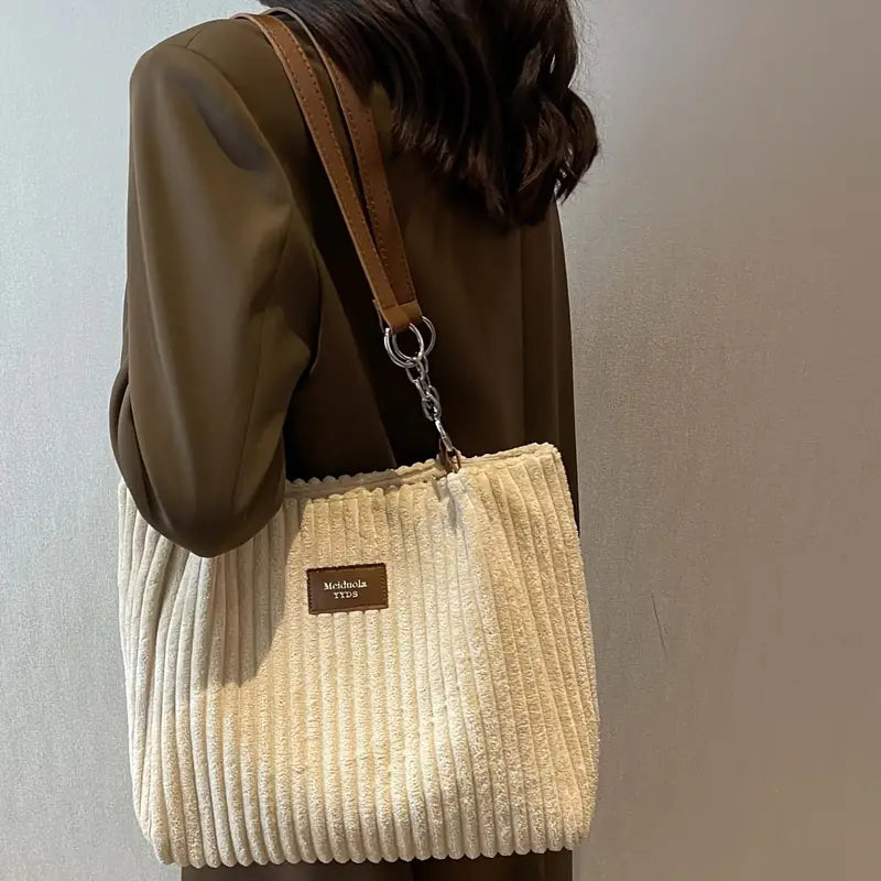 Onyx | Large Capacity Corduroy Tote Bag