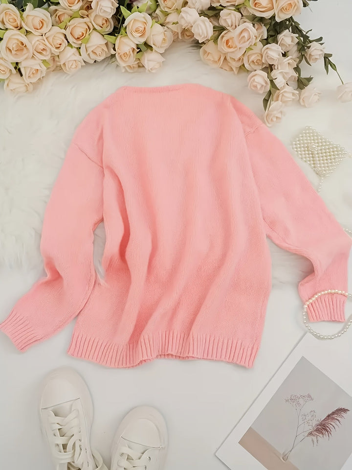Lianne | Pull pelucheux à col en V