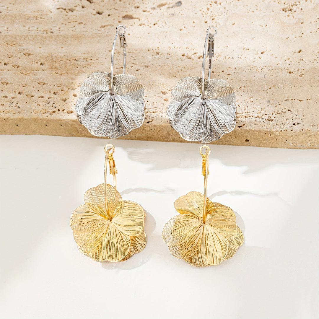 Lyly-Rose | Exaggerated Gold Hollow Earrings