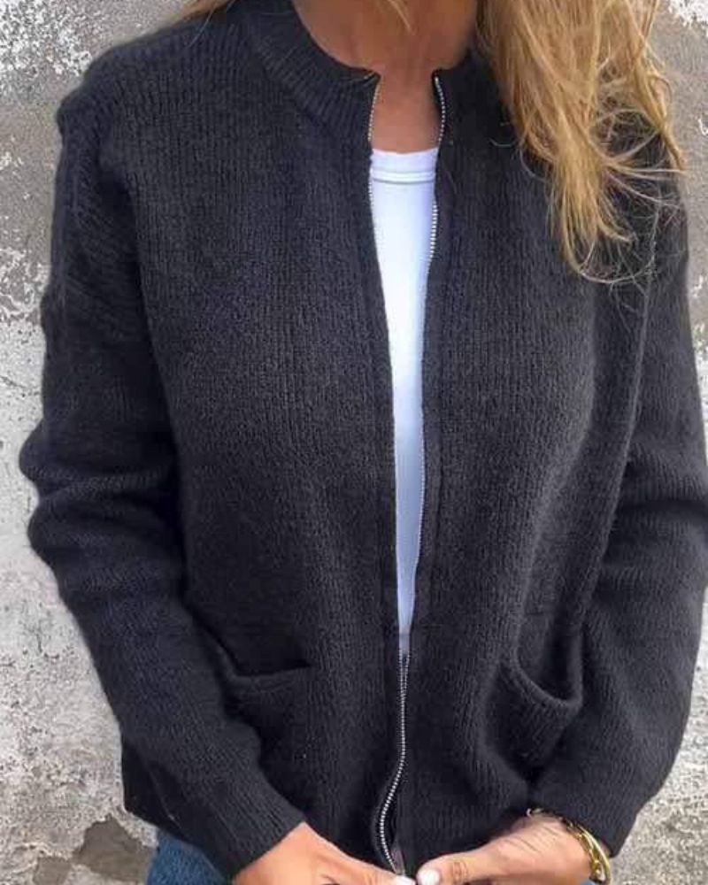 Rina | Cozy Zip-Up Cardigan