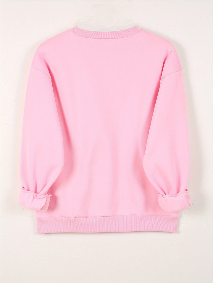 Nadia | Double Heart Graphic Sweatshirt