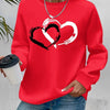 Nadia | Double Heart Graphic Sweatshirt
