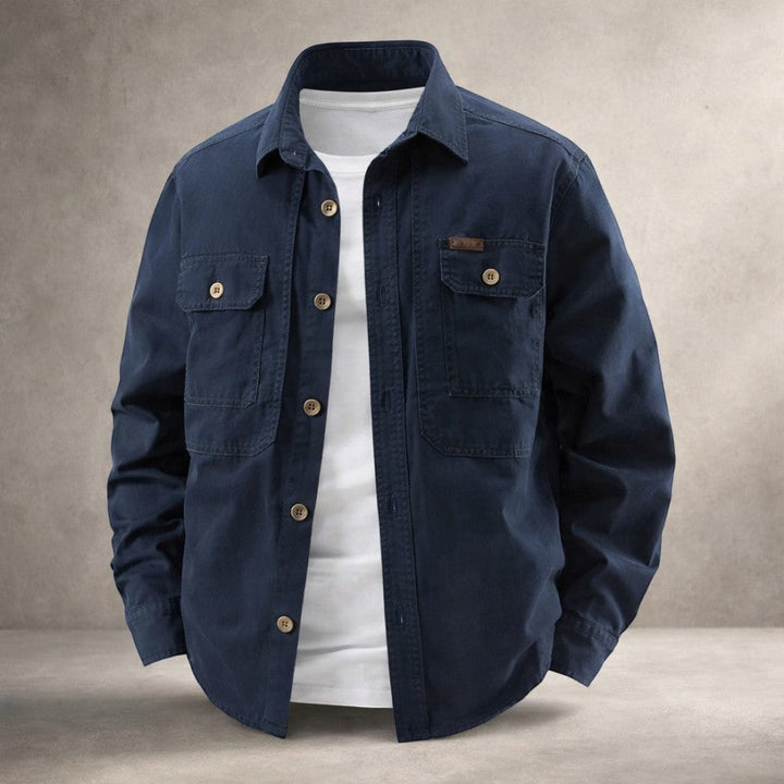 Jamie Cotton Overshirt Blue