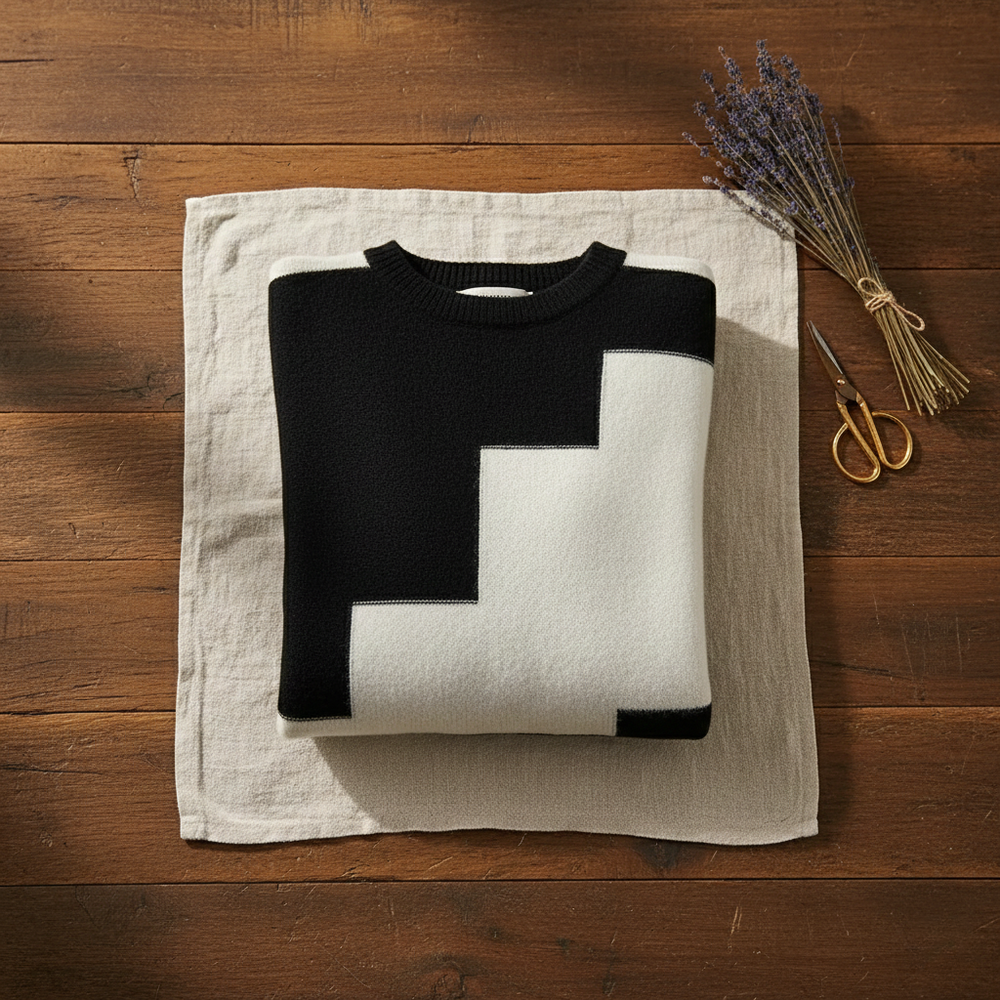 Denise | Geometric Block Knit Sweater