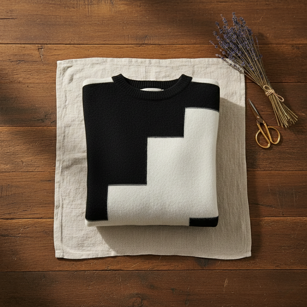 Denise | Geometric Block Knit Sweater