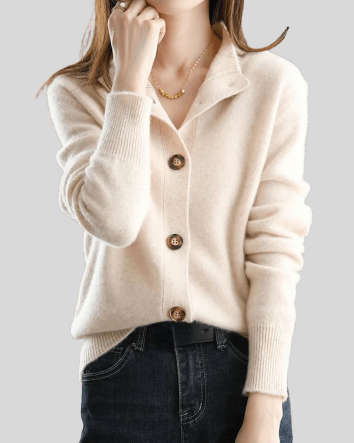 Amy | Cardigan classique boutonné