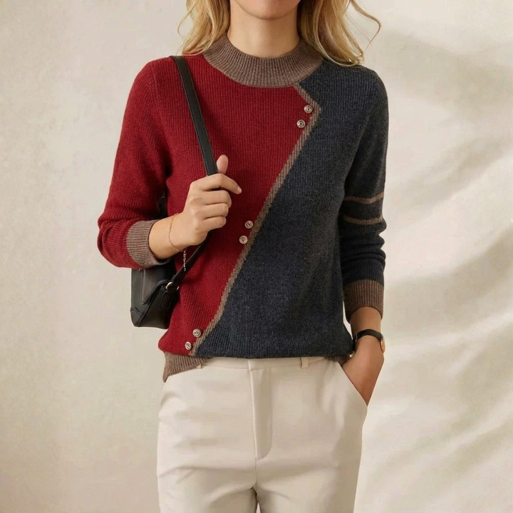 Mandy | Colour-Block Knit Sweater