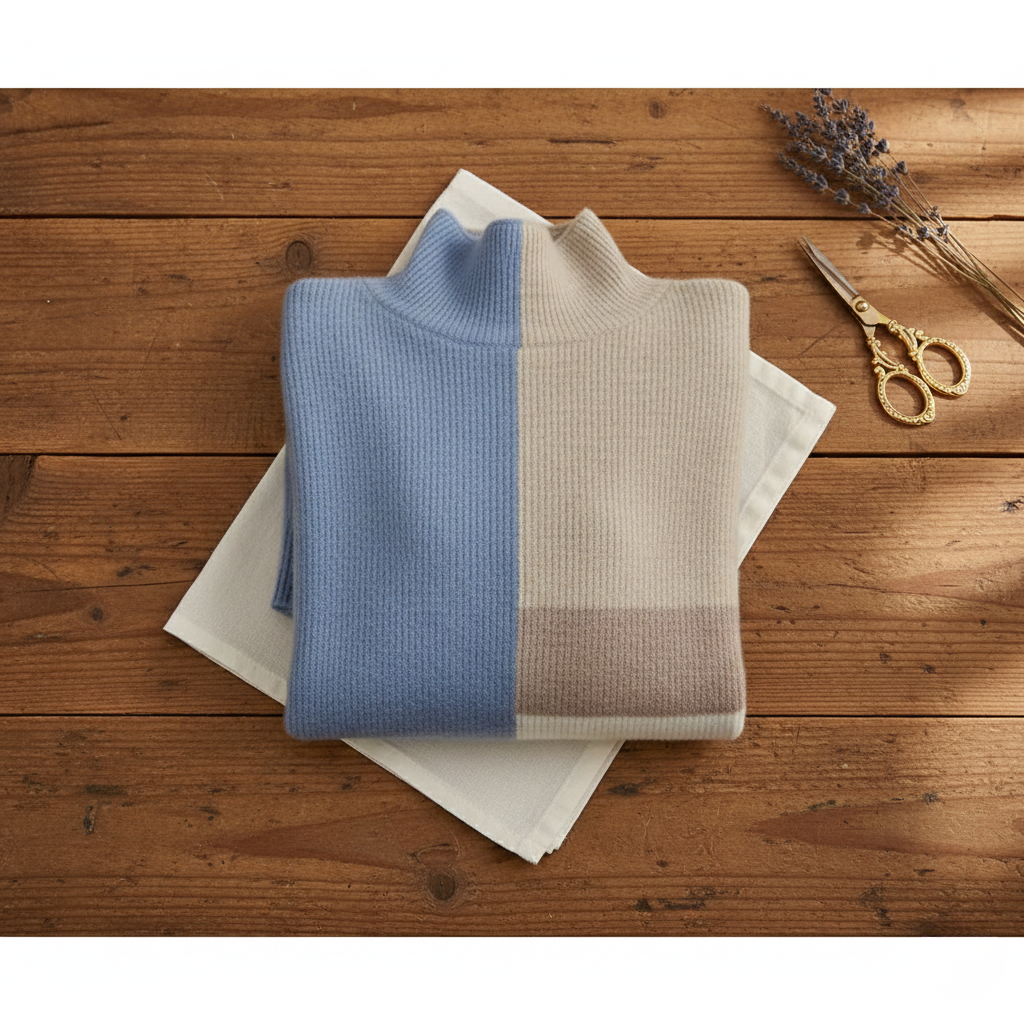 Shereen | Colour-Block Turtleneck Knit Sweater