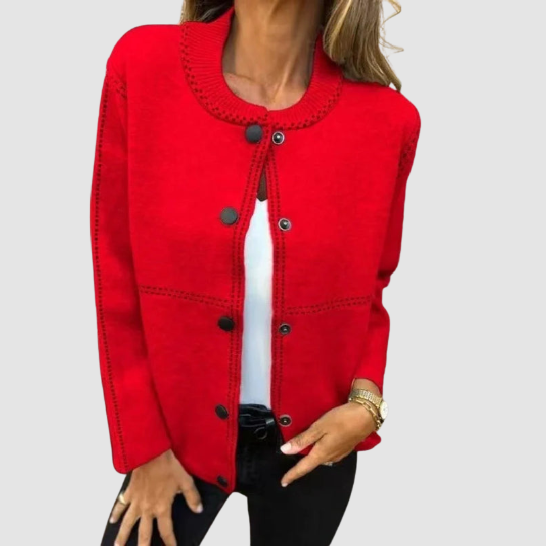 Christine | Button-Front Knit Cardigan