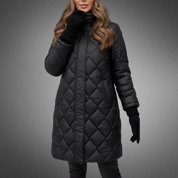 Alexa | Manteau long matelassé et rembourré à capuche