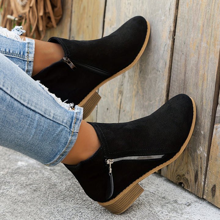 Joanna Zipper Ankle Boots - detail