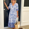 Keisha | Graceful V-Neck Floral Dress