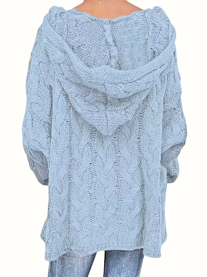 Lydia | Pull à capuche en grosse maille