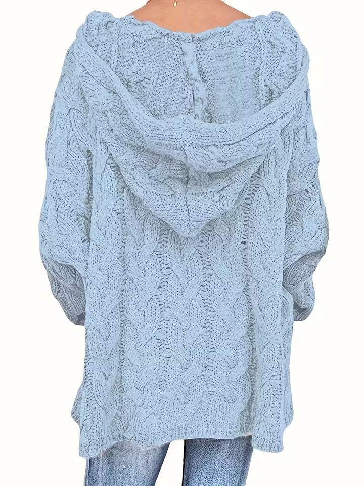 Lydia | Pull à capuche en grosse maille