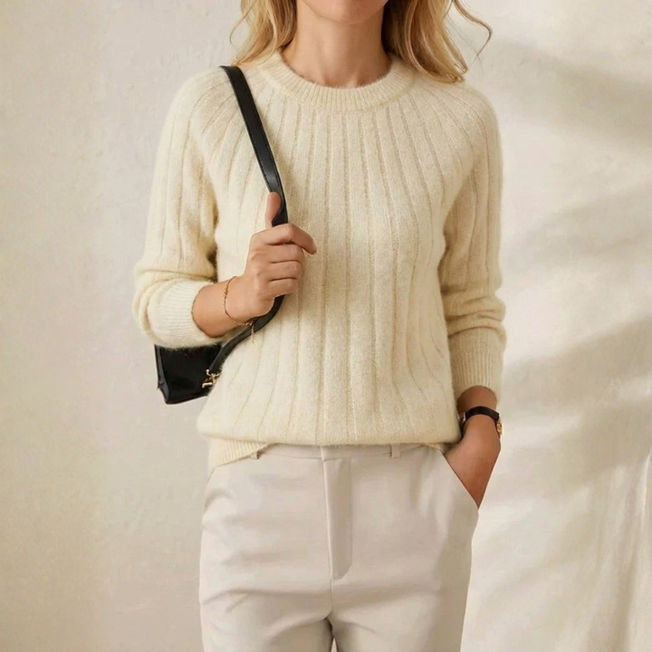Luella | Ribbed Knit Crewneck Sweater
