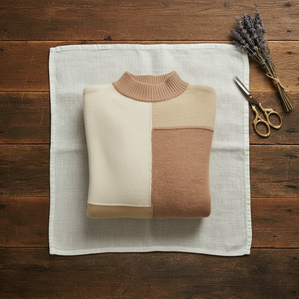 Melinda | Colour-Block Turtleneck Knit Sweater