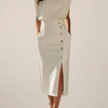 Sabrina | Stylish Side Slit Midi Dress