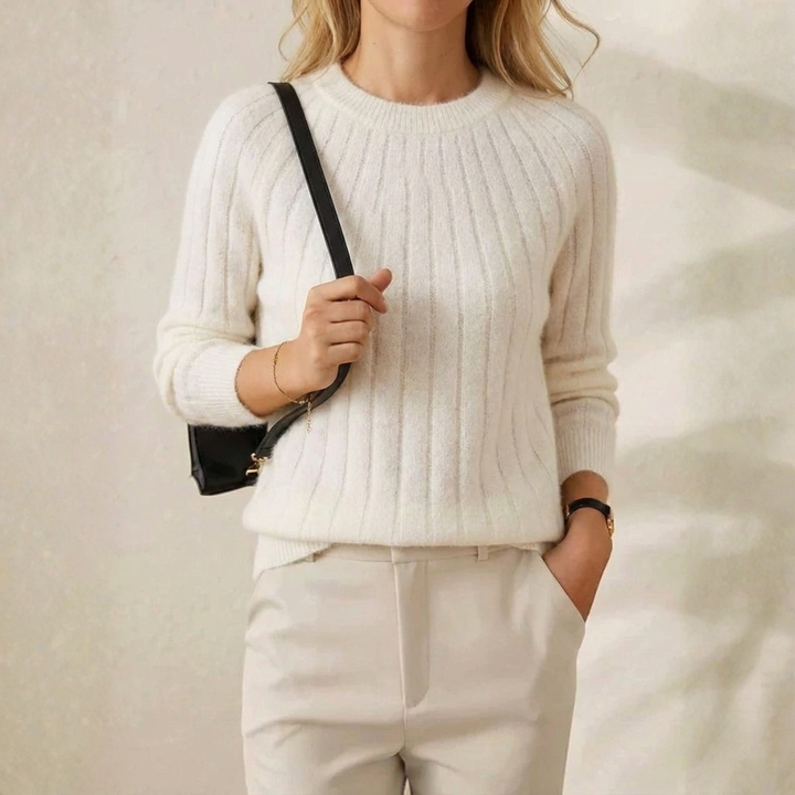 Luella | Ribbed Knit Crewneck Sweater