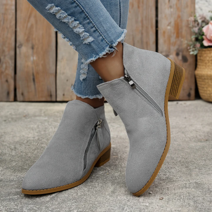Joanna Zipper Ankle Boots - detail