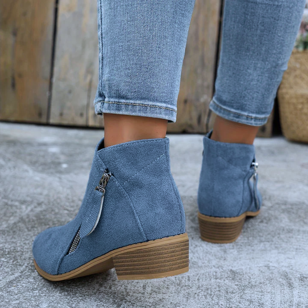 Joanna Zipper Ankle Boots - detail