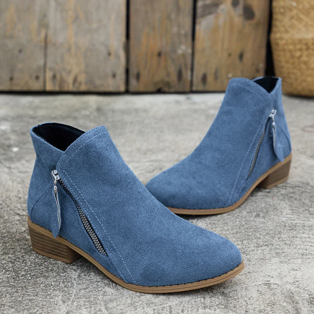 Joanna Zipper Ankle Boots - detail