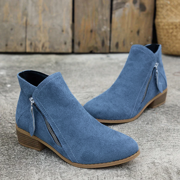 Joanna Zipper Ankle Boots - detail