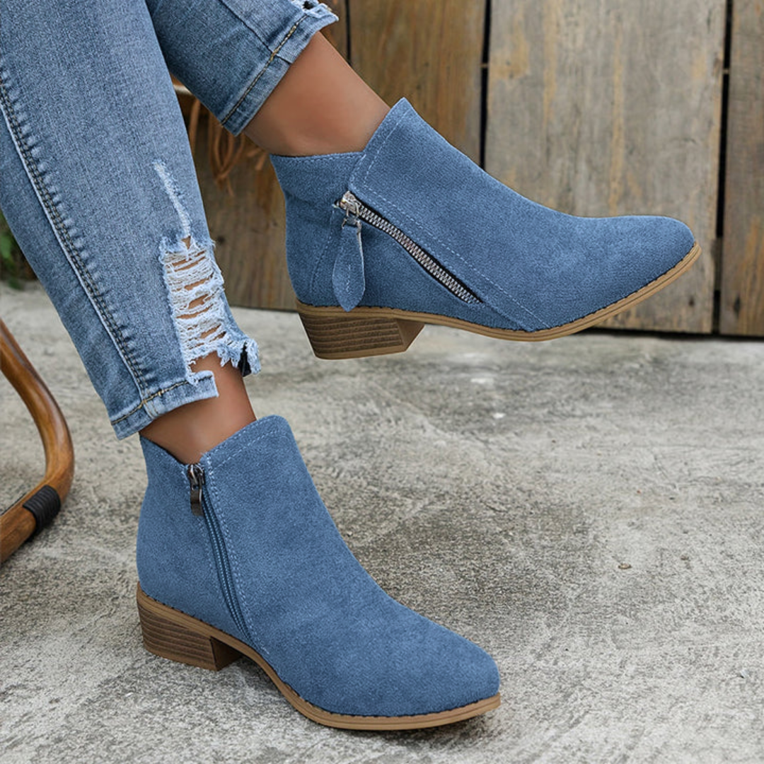 Joanna Zipper Ankle Boots - detail