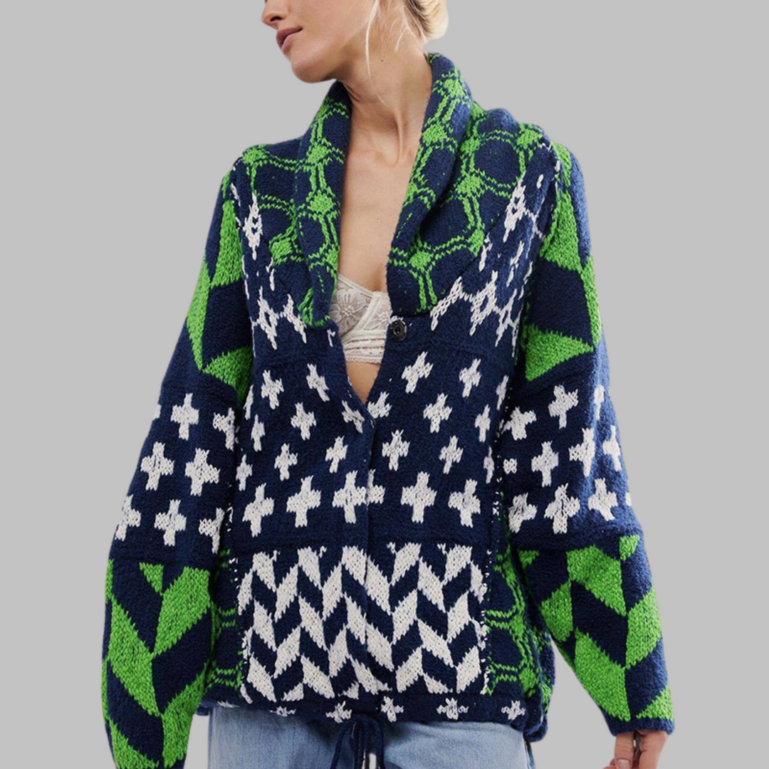 Kyline | Bold Geometric Cardigan