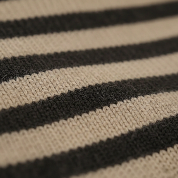 Harsifat | Striped Turtleneck Knit Sweater
