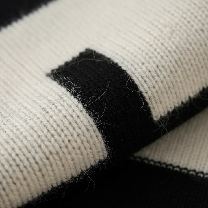 Denise | Geometric Block Knit Sweater