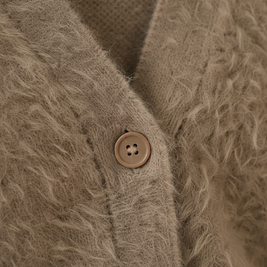 Marla | Fluffy V-Neck Button Cardigan