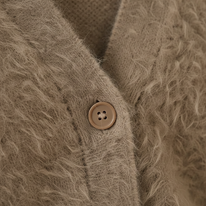 Marla | Fluffy V-Neck Button Cardigan