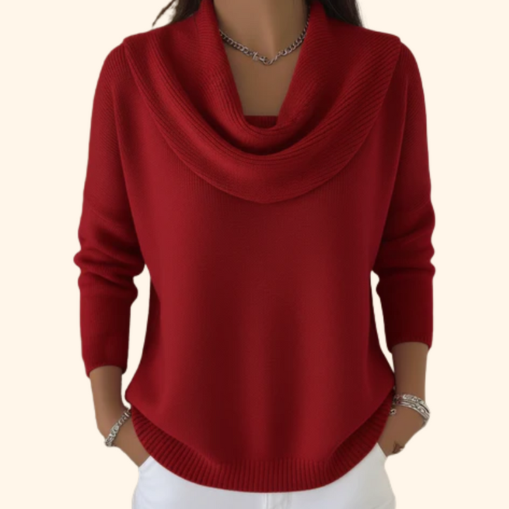 Evie | Pull en maille élégant à col bénitier