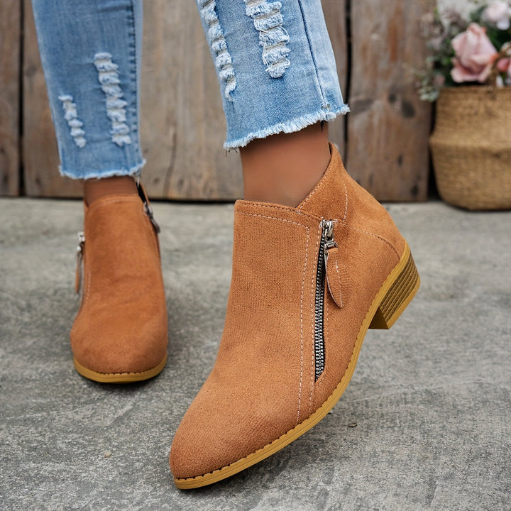 Joanna Zipper Ankle Boots - detail