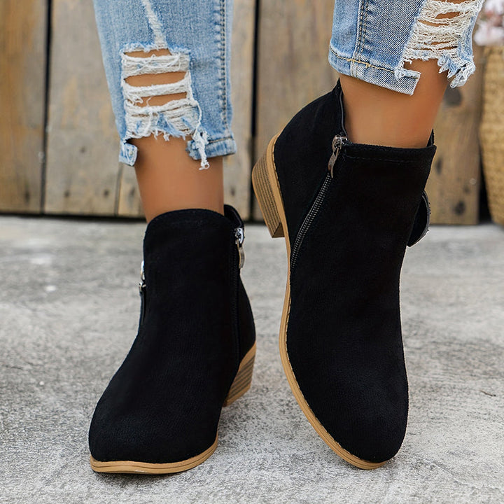 Joanna Zipper Ankle Boots - detail