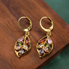 Melodi | Vintage Gold Leaf Earrings