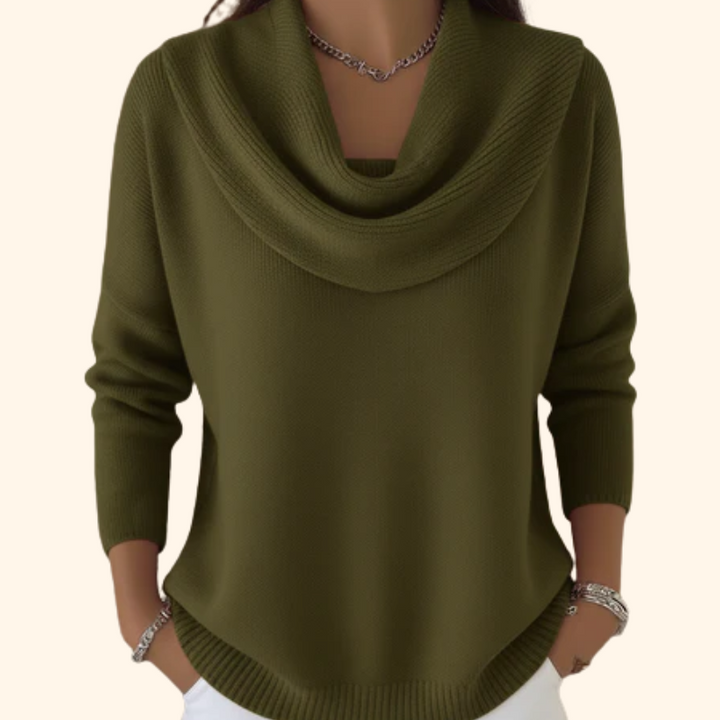 Evie | Pull en maille élégant à col bénitier
