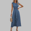 Alora | Elegant Sleeveless Round Neck Maxi Dress