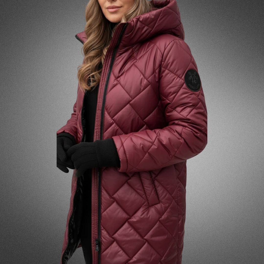 Alexa | Manteau long matelassé et rembourré à capuche