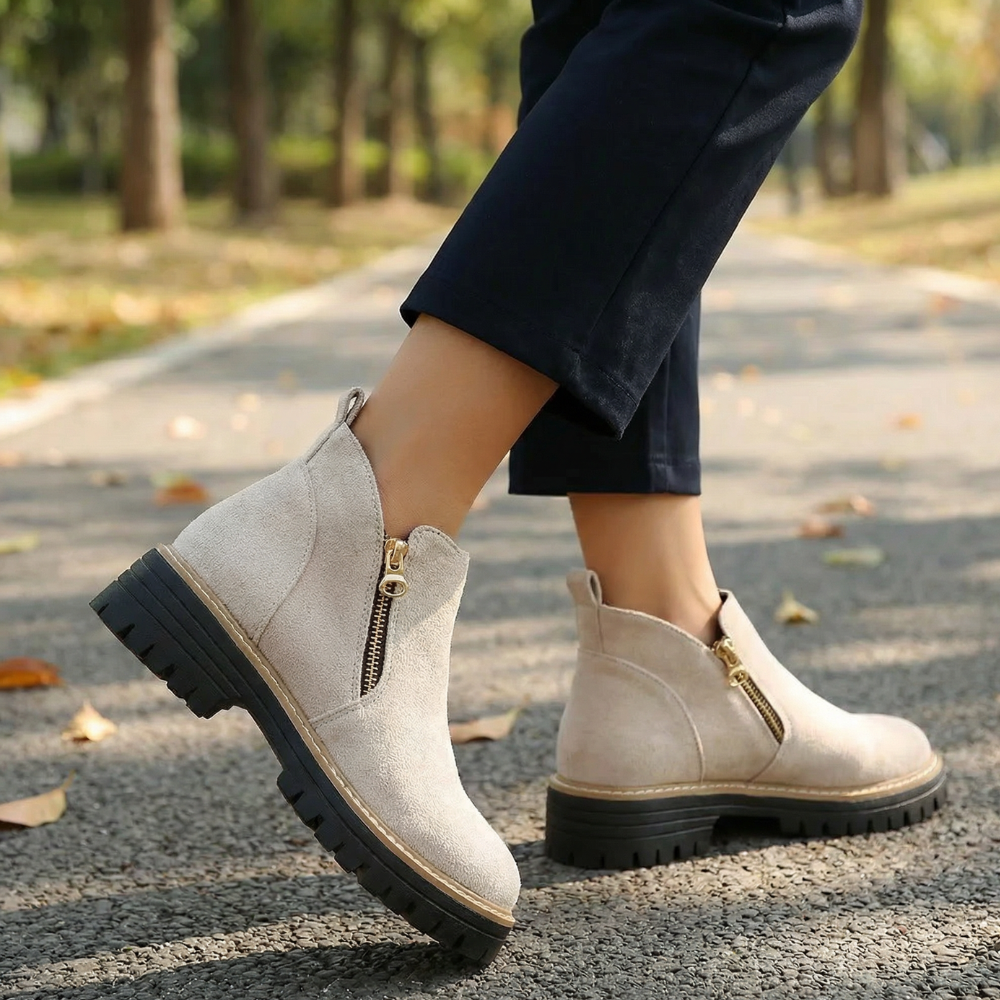 Paytyn | Bottines Chelsea en daim à zip latéral