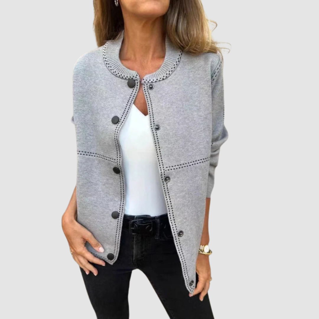Christine | Button-Front Knit Cardigan
