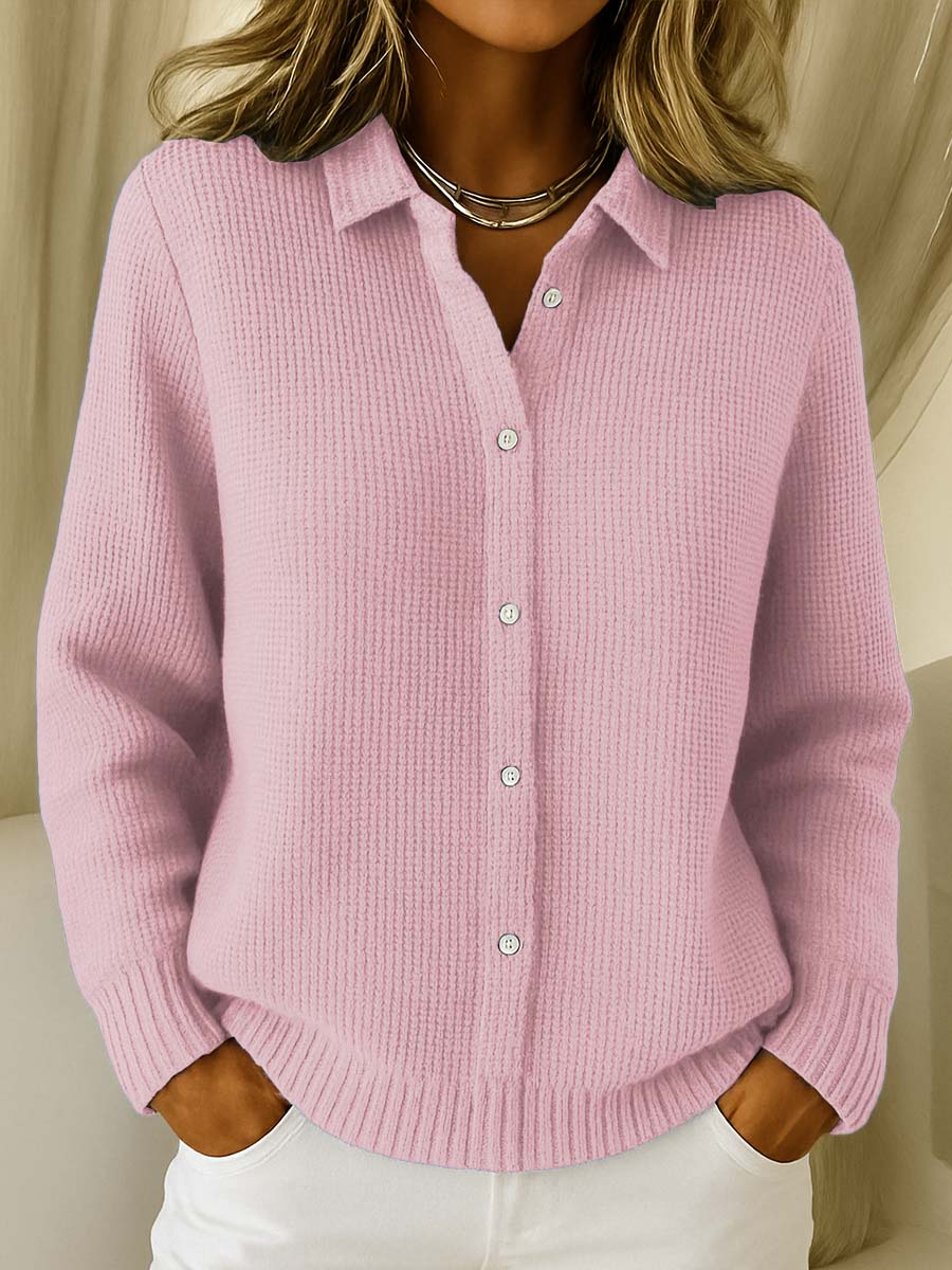 Olive | Cozy Button-Front Knit Sweater