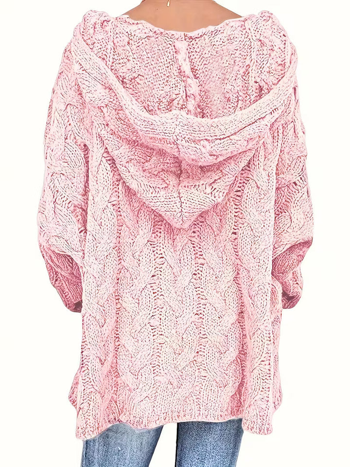 Lydia | Pull à capuche en grosse maille