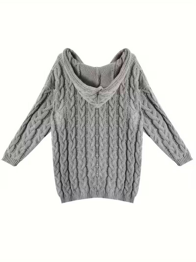 Lydia | Pull à capuche en grosse maille