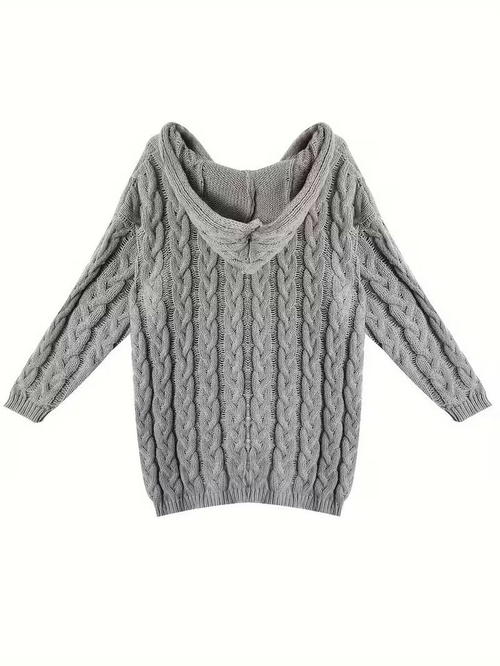 Lydia | Pull à capuche en grosse maille