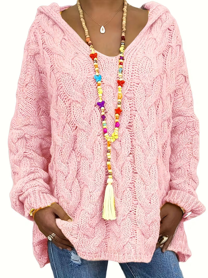 Lydia | Pull à capuche en grosse maille