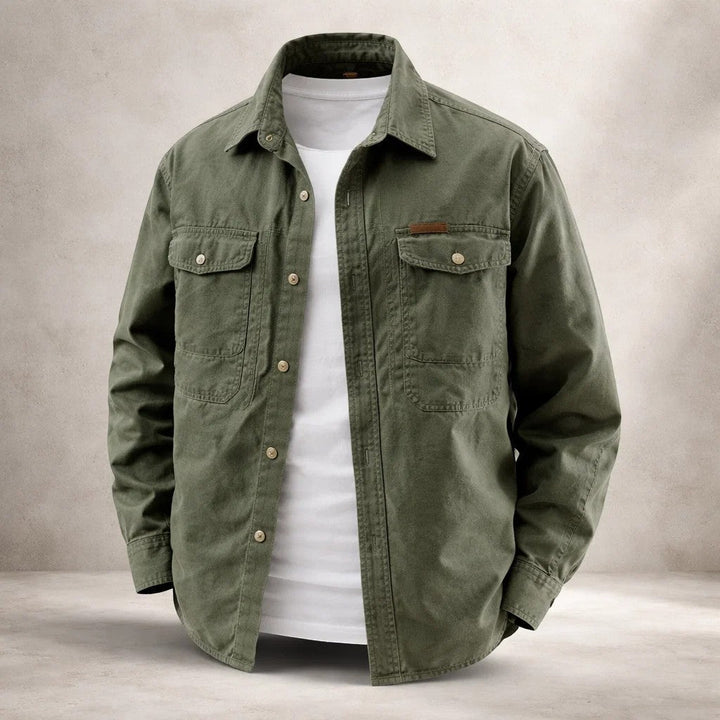 Jamie Cotton Overshirt Green