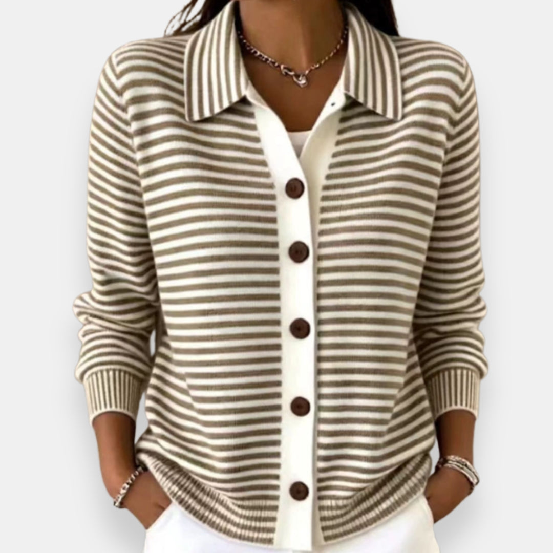 Hudsyn | Striped Button Cardigan