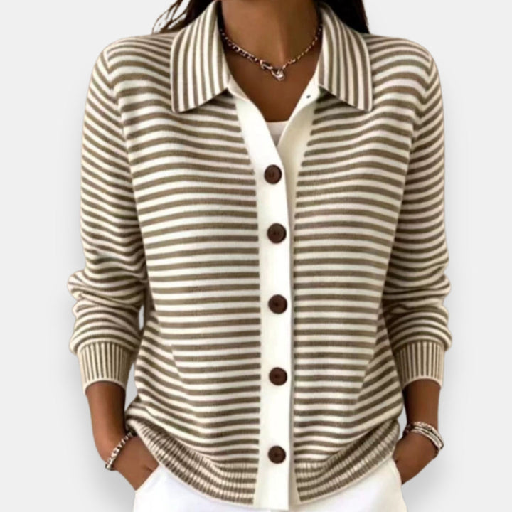 Hudsyn | Striped Button Cardigan